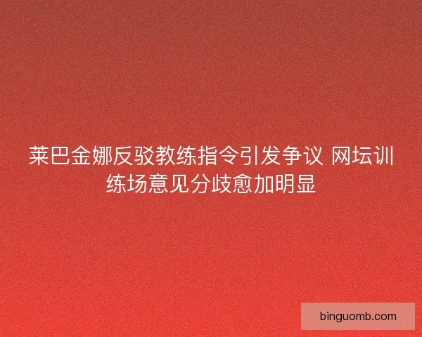 莱巴金娜反驳教练指令引发争议 网坛训练场意见分歧愈加明显 莱巴金娜反驳教练指令引发争议 网坛训练场意见分歧愈加明显